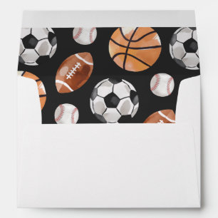Modern Sports Birthday Party Envelope