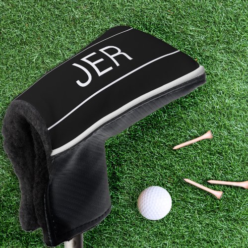 Modern Sports Black Monogrammed Golfer Putter Golf Head Cover