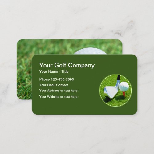 Modern Sports Golf Theme Business Cards