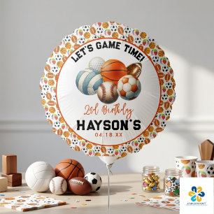 Modern Sports Kids 2nd Birthday party Balloon