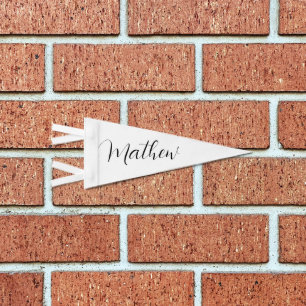 Modern Sports Pennant with Custom Name Pennant Flag