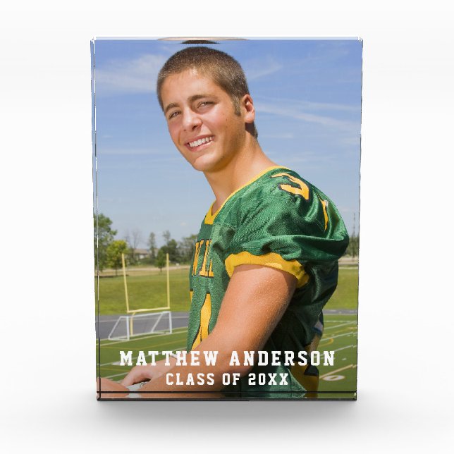 Modern Sporty Graduation Photo Block (Front)