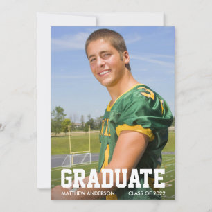 Modern Sporty Photo Graduation Announcement