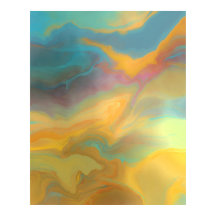 Modern Spring Colors Abstract Painting Art