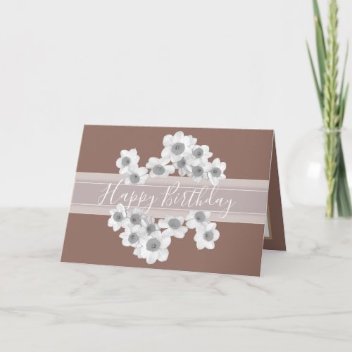 Modern Spring Daffodils Elegant Botanical Birthday