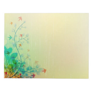 Modern Spring Floral Abstract Art Notepad