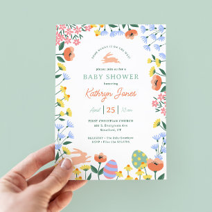 Modern Spring Floral Baby Shower Invitation