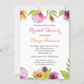 Modern Spring Floral Decor Wedding Bridal Shower Invitation (Front)