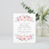 Modern Spring Floral Mom To Be Baby Shower Invitation Postcard (Standing Front)