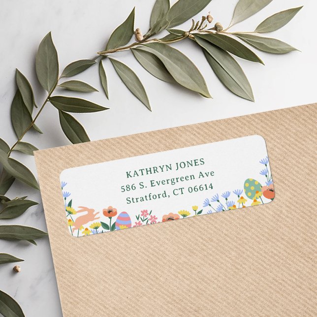 Modern Spring Floral Return Address Label (Creator Uploaded)