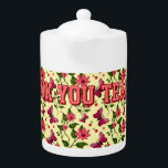 Modern Spring Garden Butterfly Floral  Bone China Teapot<br><div class="desc">Transform your space with this vibrant "Spring Garden Medley" wallpaper. Featuring hand-drawn butterflies and radiant wildflowers,  this design captures the 2026 maximalist trend. Perfect for an accent wall in a nursery,  home office,  or bedroom. Customization enabled: change the background color and scale to perfectly match your room decor.</div>