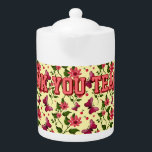 Modern Spring Garden Butterfly Floral  Bone China Teapot<br><div class="desc">Transform your space with this vibrant "Spring Garden Medley" wallpaper. Featuring hand-drawn butterflies and radiant wildflowers,  this design captures the 2026 maximalist trend. Perfect for an accent wall in a nursery,  home office,  or bedroom. Customization enabled: change the background color and scale to perfectly match your room decor.</div>