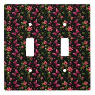 Modern Spring Garden Butterfly Floral Light Switch Cover