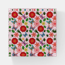 Modern Spring Garden Butterfly Floral  Paperweight