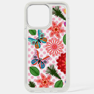 Modern Spring Garden Butterfly Floral  iPhone 15 Pro Max Case