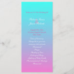 modern spring pink turquoise ombre wedding program<br><div class="desc">modern chic spring ombre turquoise and pink wedding invitations,  fuschia wedding favors,  turquoise ombre wedding favors,  pink ombre party favors.</div>