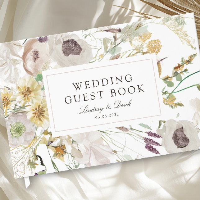 Modern Spring Wedding Guest Book (Modern Spring Wedding Guest Book)