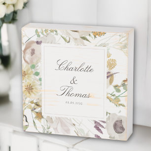  Modern Spring Wedding  Wooden Box Sign