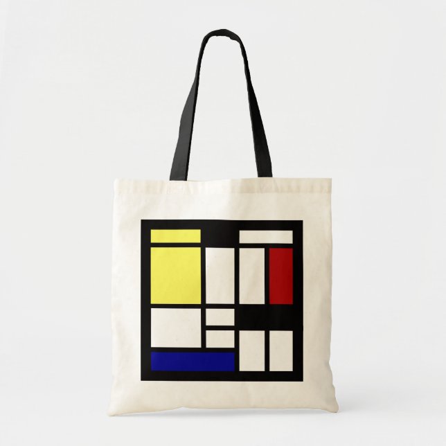 Modern square art tote bag (Front)