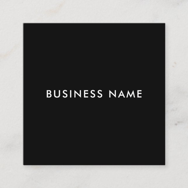 Modern Square Businesscards Professional Elegant Square Business Card (Front)