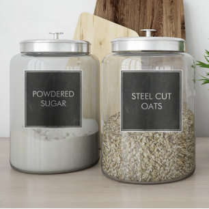 Modern Square Chalkboard Pantry Labels