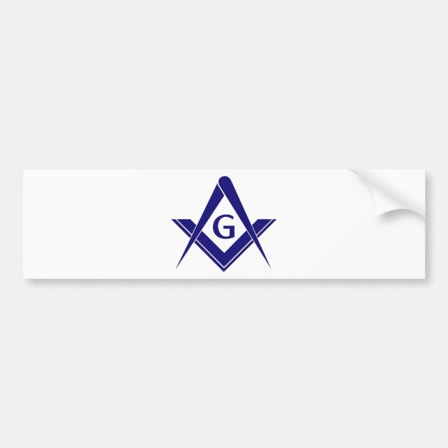 Modern Square & Compasses Bumper Sticker (Front)