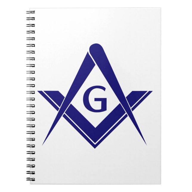 Modern Square & Compasses Notebook (Front)