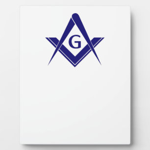 Modern Square & Compasses Plaque