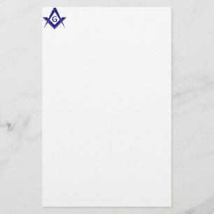 Modern Square & Compasses Stationery