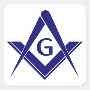 Modern Square & Compasses Sticker