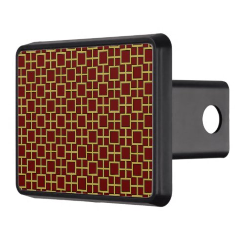 Modern Square Pattern Gold  Hitch Cover