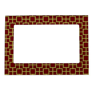 Modern Square Pattern Gold  Magnetic Frame