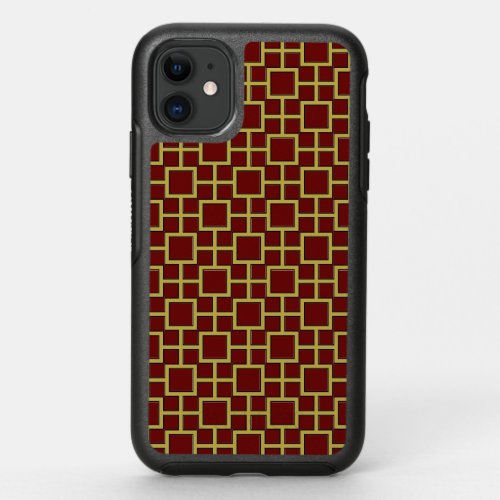 Modern Square Pattern Gold  OtterBox Symmetry iPhone 11 Case