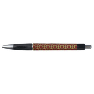 Modern Square Pattern Gold Pen