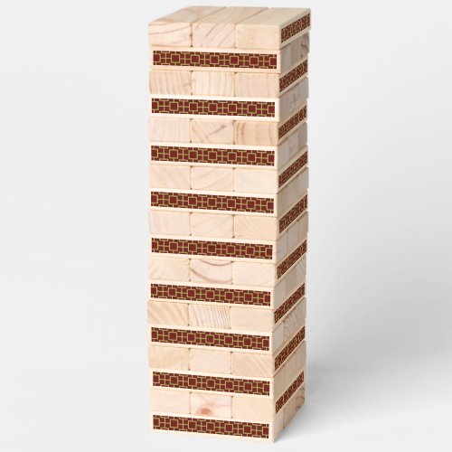 Modern Square Pattern Gold  Topple Tower