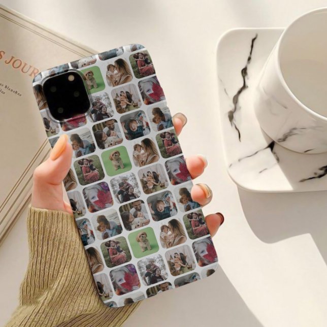Modern Square Photo Collage Pattern Case-Mate iPhone Case (Creator Uploaded)