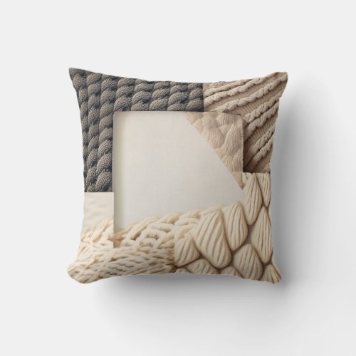 Modern Square Pillow Geometric Design Warm Color