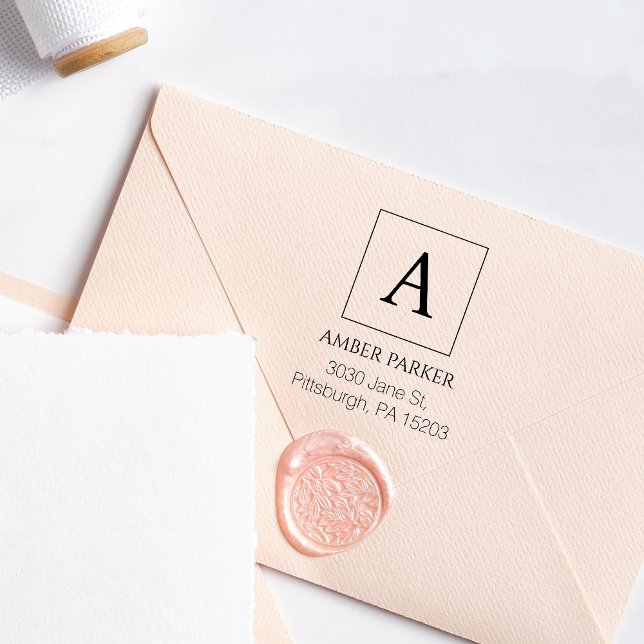 Modern Square Return Address Stamp (Creator Uploaded)