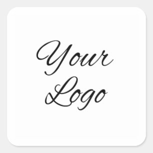 Modern Square Shape Logo Custom Sticker Label