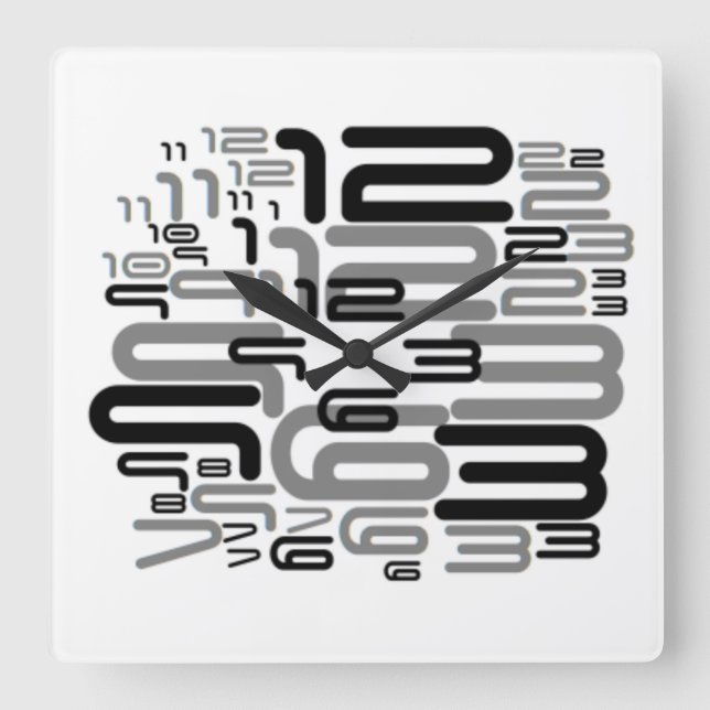 Modern Square Wall Clock (Front)