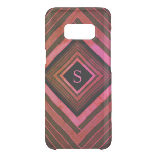 Modern Squares Rustic Pink Geometric Monogram Uncommon Samsung Galaxy S8 Case