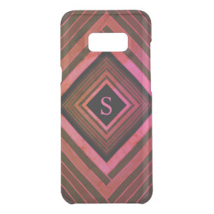 Modern Squares Rustic Pink Geometric Monogram Uncommon Samsung Galaxy S8+ Case