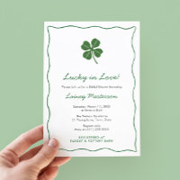 Modern Squiggle St Patricks Day Wedding Shower