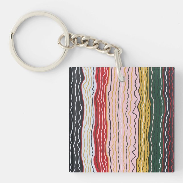 Modern Squiggles 2 Keychain (Front)