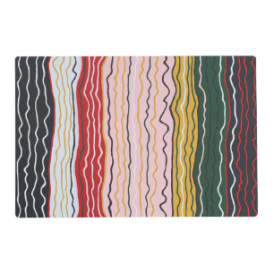 Modern Squiggles 2 Laminated Placemat