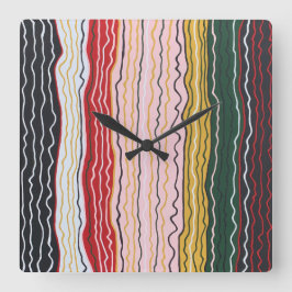 Modern Squiggles 2 Wall Clock