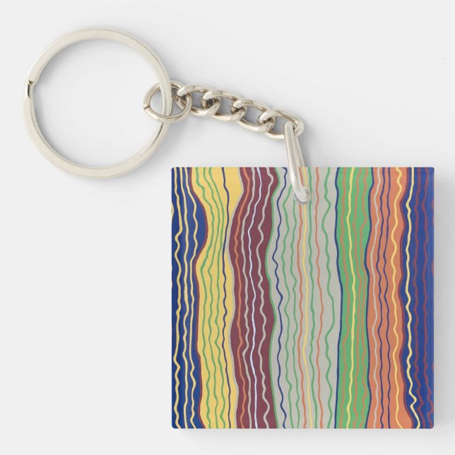 Modern Squiggles 3 Keychain (Front)