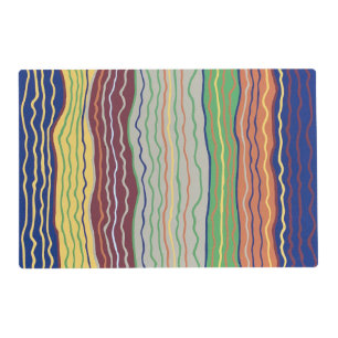 Modern Squiggles 3 Laminated Placemat