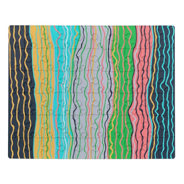 Modern Squiggles Acrylic Puzzle (Puzzle Horizontal)