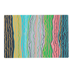Modern Squiggles Laminated Placemat